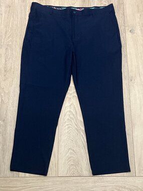 Birdie Bound Golf Pants Men's 40x30 Blue Stretch Flex Waist Straight Fit